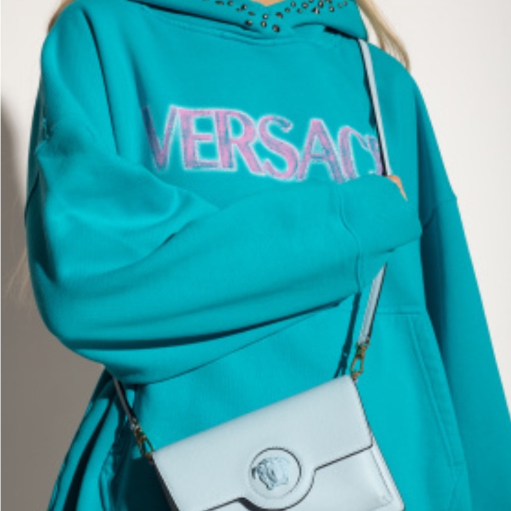🖤SOLD🖤 Versace light blue ‘La Medusa’ shoulder bag NWT - Picture 16 of 16